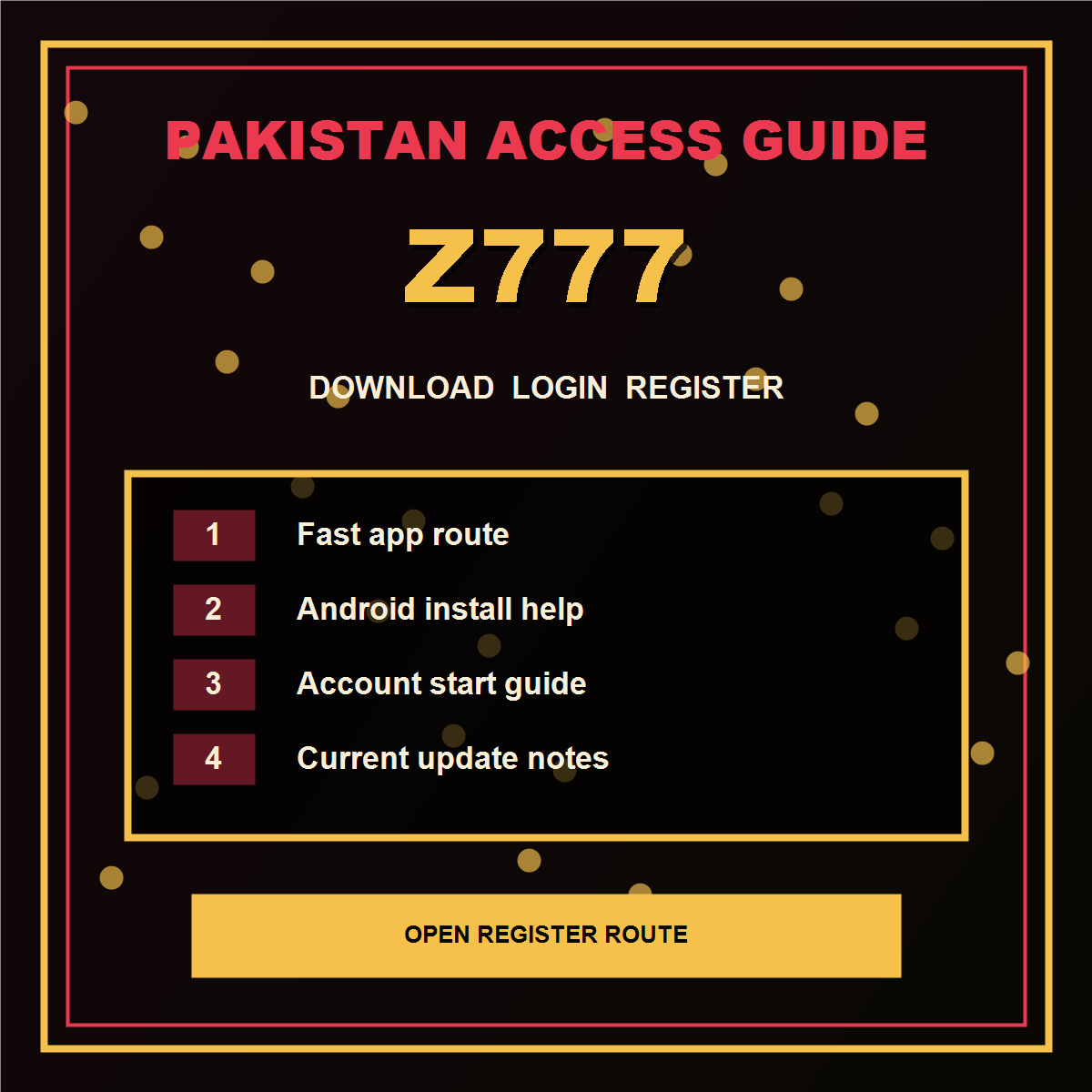 Z777 Pakistan alternative route poster